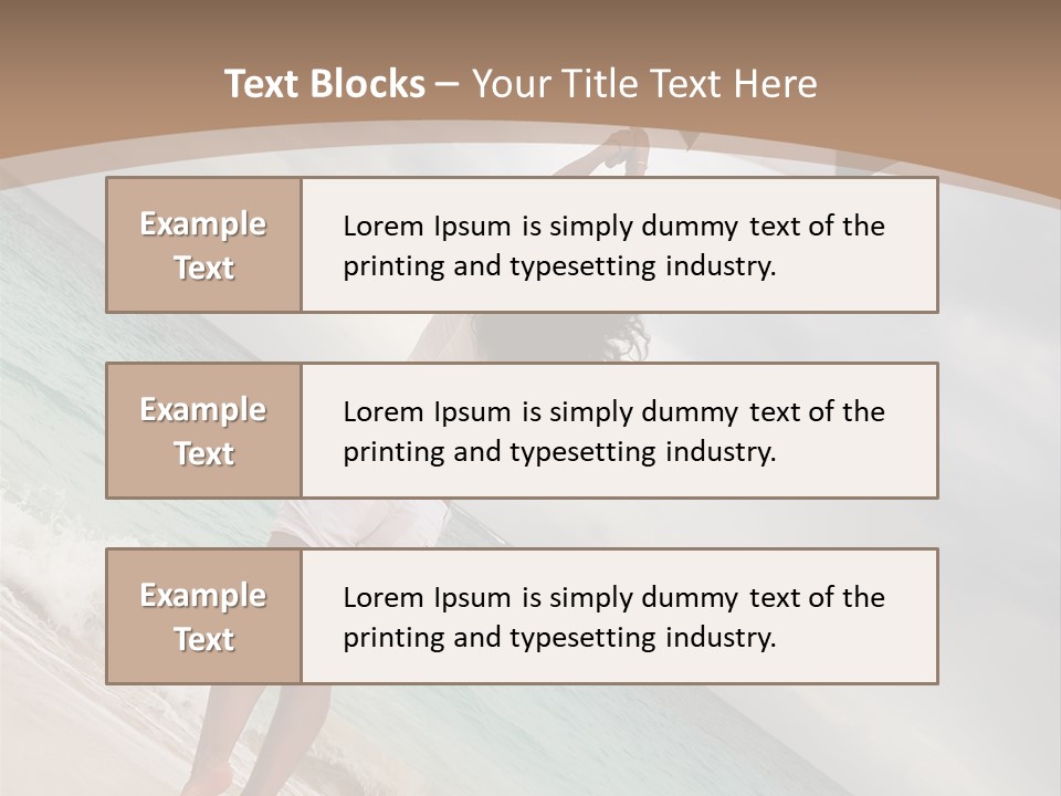 Gloomy Beach Dull PowerPoint Template