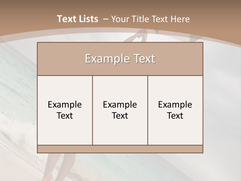 Gloomy Beach Dull PowerPoint Template