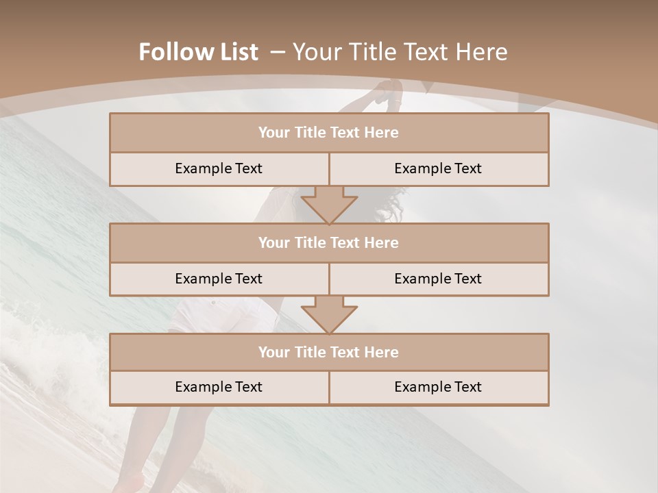 Gloomy Beach Dull PowerPoint Template