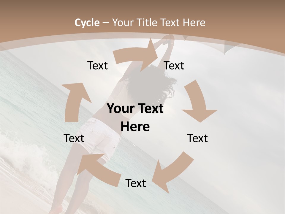 Gloomy Beach Dull PowerPoint Template