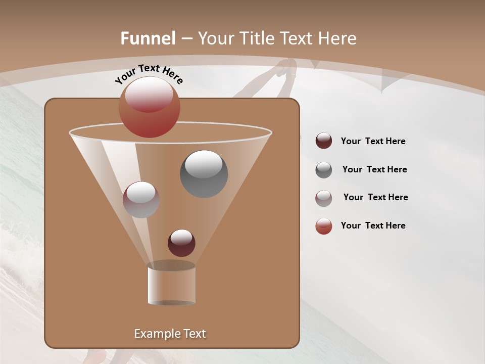 Gloomy Beach Dull PowerPoint Template