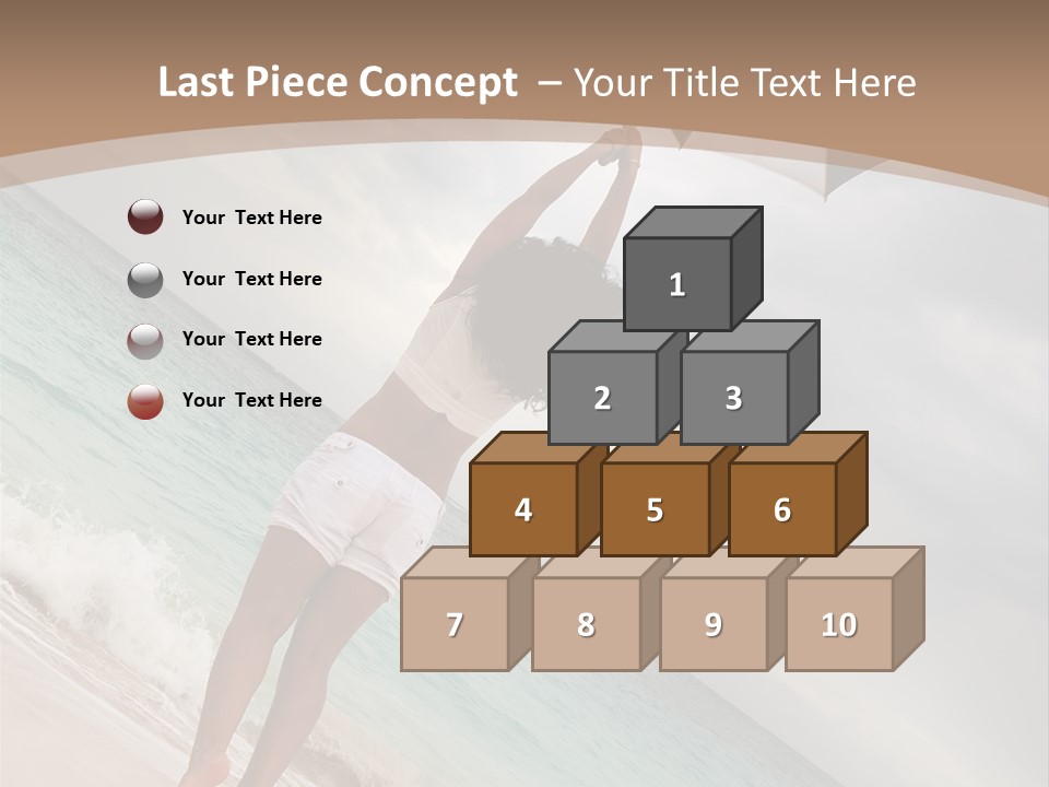 Gloomy Beach Dull PowerPoint Template