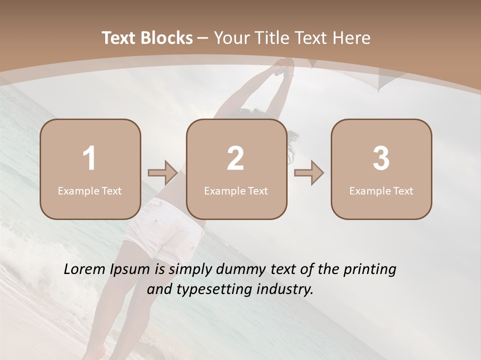 Gloomy Beach Dull PowerPoint Template