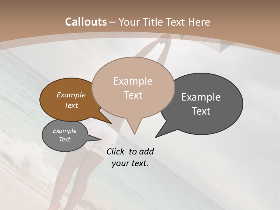 Gloomy Beach Dull PowerPoint Template