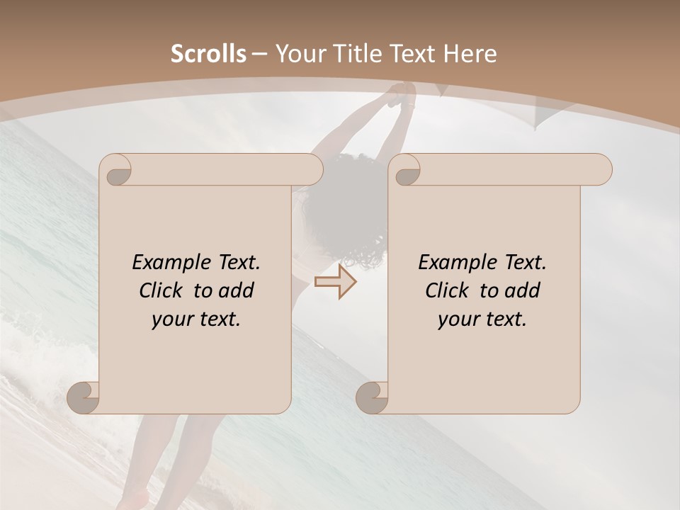 Gloomy Beach Dull PowerPoint Template