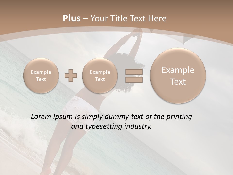 Gloomy Beach Dull PowerPoint Template