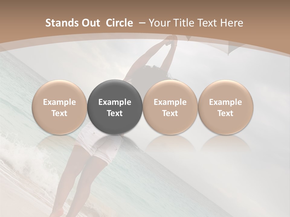 Gloomy Beach Dull PowerPoint Template