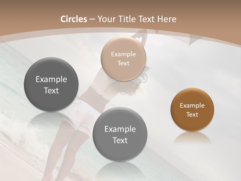 Gloomy Beach Dull PowerPoint Template