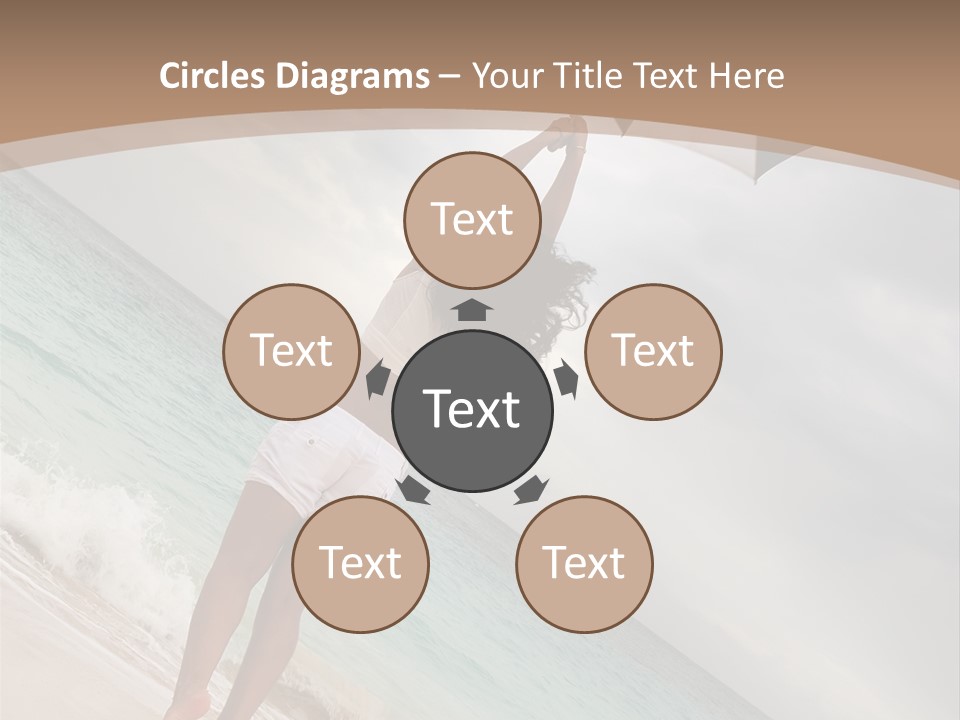 Gloomy Beach Dull PowerPoint Template