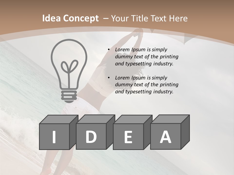 Gloomy Beach Dull PowerPoint Template