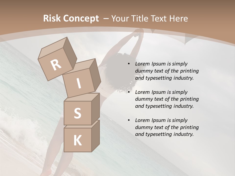 Gloomy Beach Dull PowerPoint Template