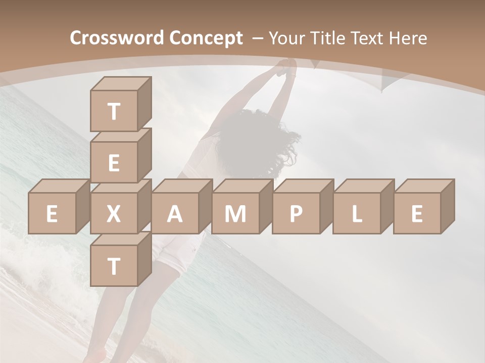 Gloomy Beach Dull PowerPoint Template