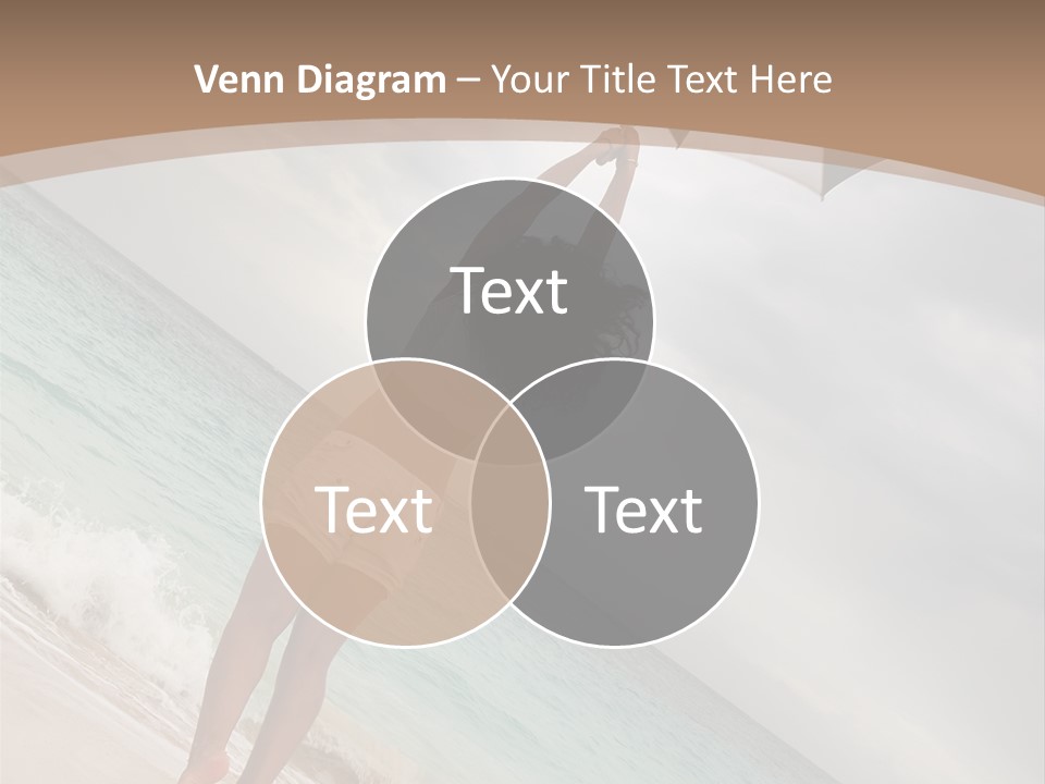 Gloomy Beach Dull PowerPoint Template