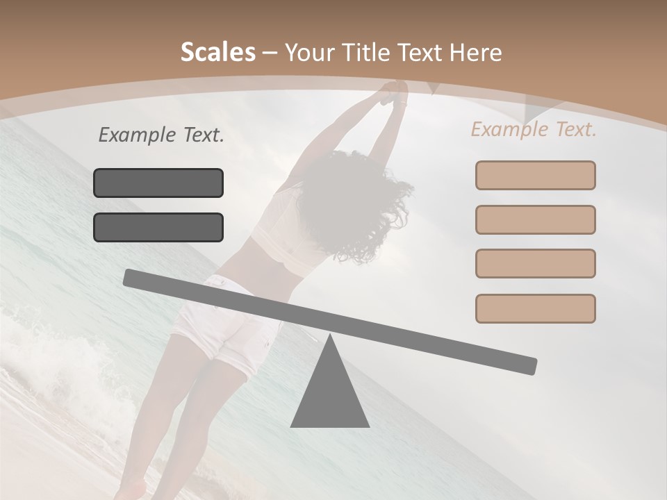 Gloomy Beach Dull PowerPoint Template