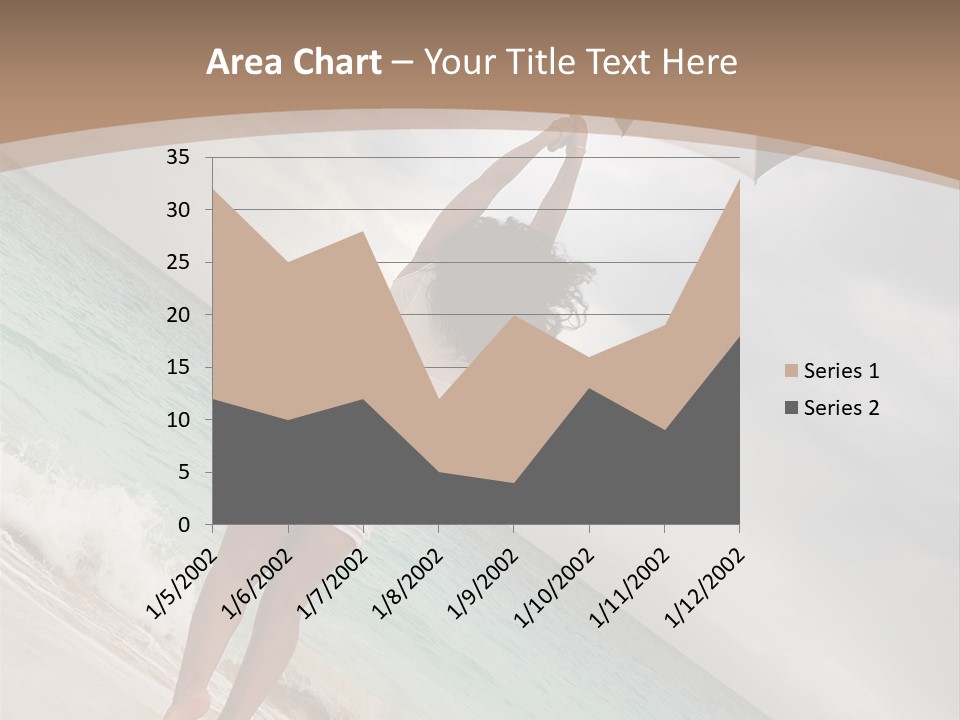 Gloomy Beach Dull PowerPoint Template