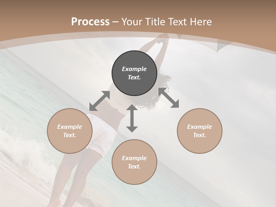 Gloomy Beach Dull PowerPoint Template