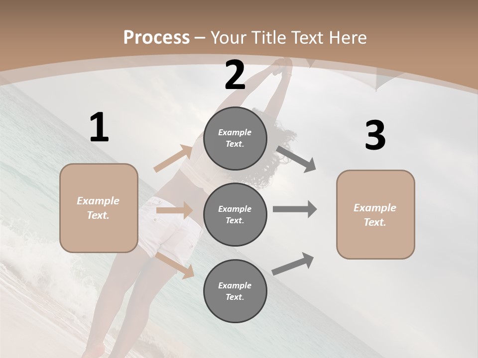 Gloomy Beach Dull PowerPoint Template