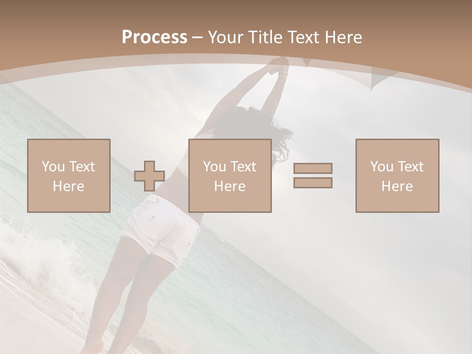 Gloomy Beach Dull PowerPoint Template