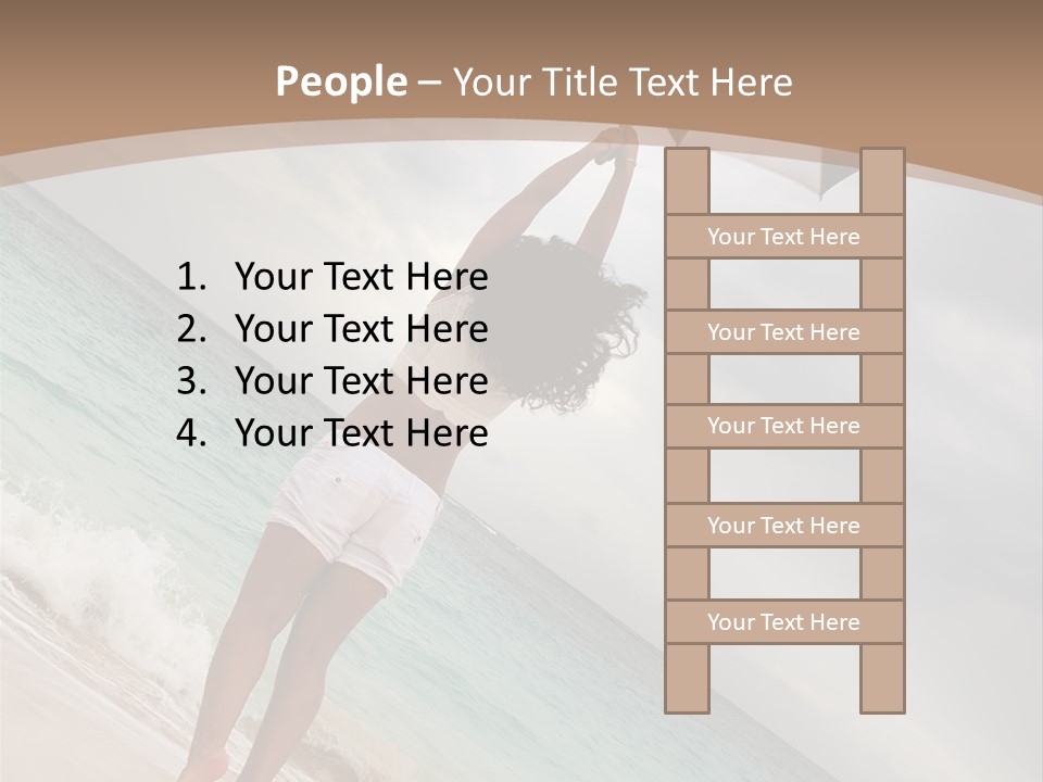 Gloomy Beach Dull PowerPoint Template