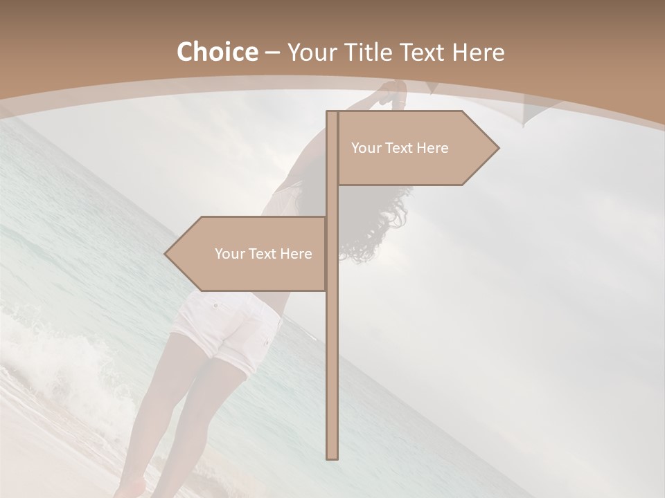 Gloomy Beach Dull PowerPoint Template