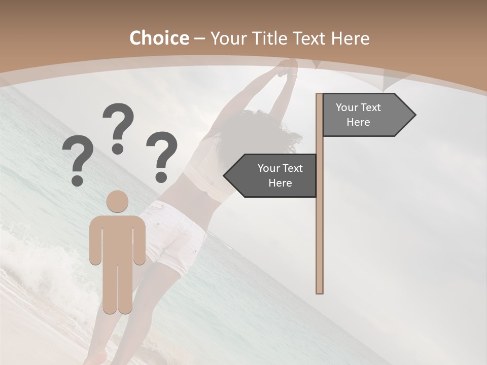 Gloomy Beach Dull PowerPoint Template
