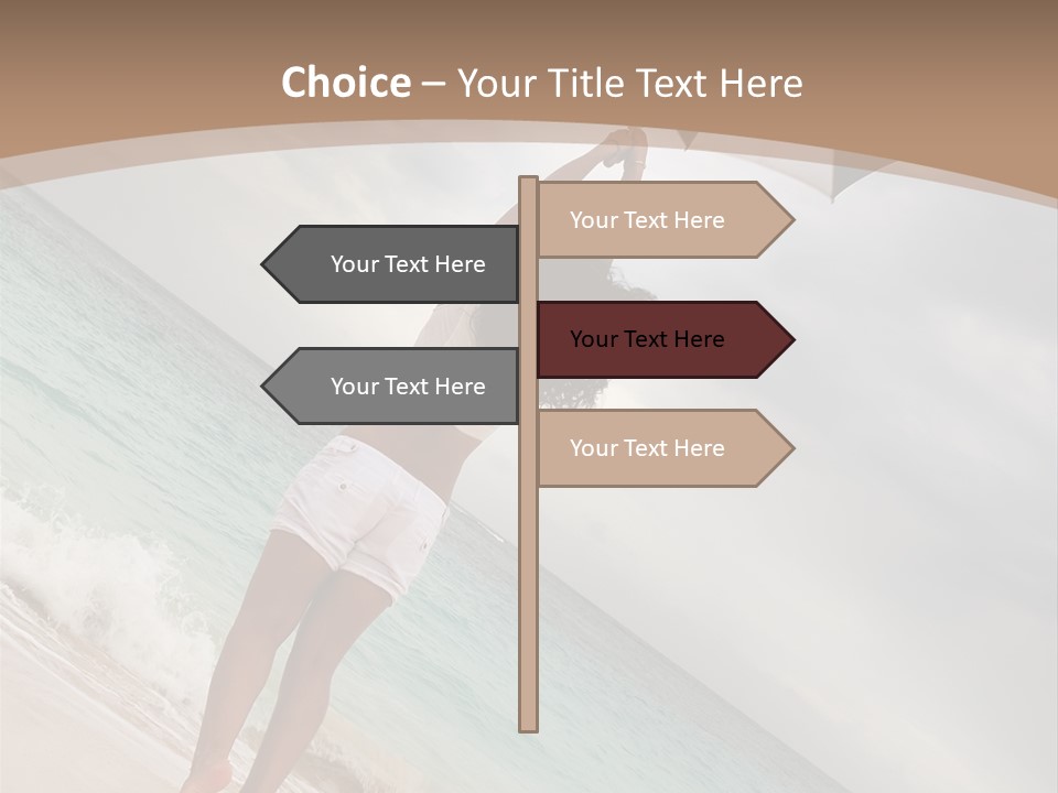 Gloomy Beach Dull PowerPoint Template