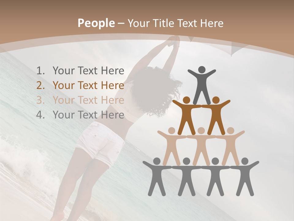 Gloomy Beach Dull PowerPoint Template