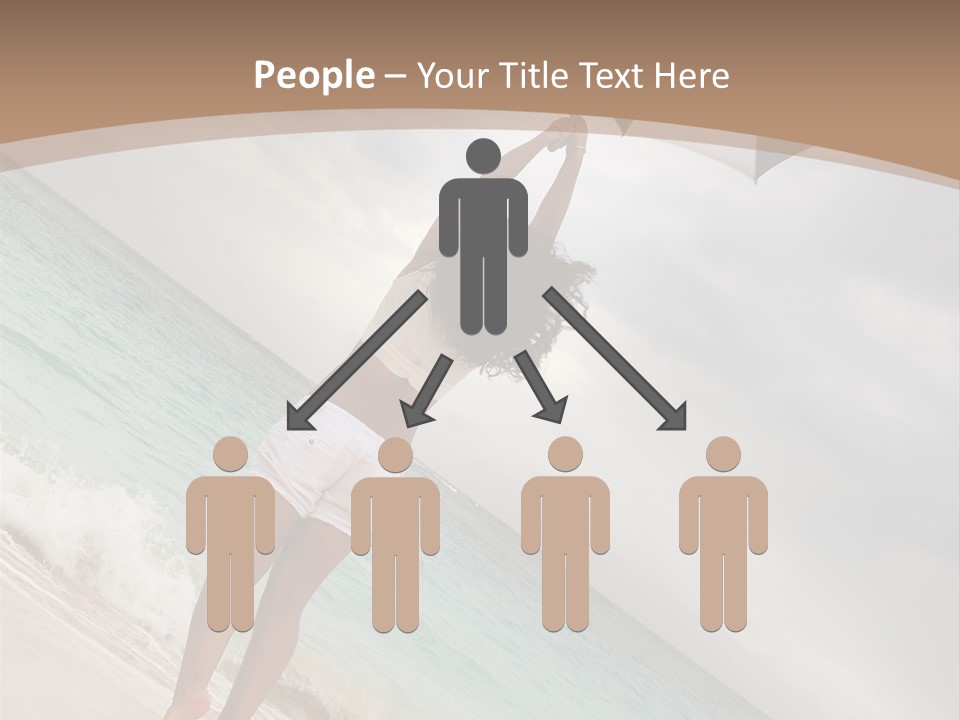 Gloomy Beach Dull PowerPoint Template