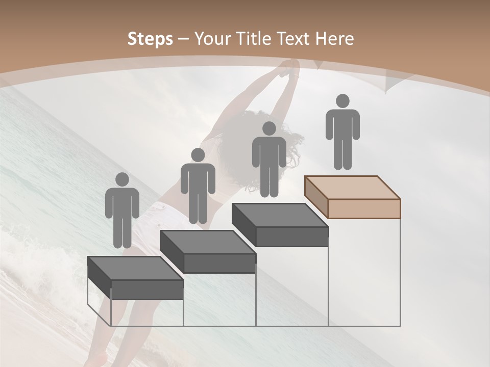 Gloomy Beach Dull PowerPoint Template