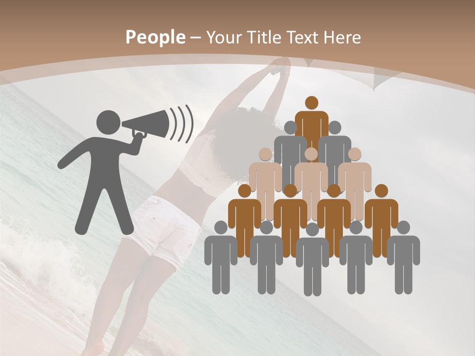 Gloomy Beach Dull PowerPoint Template