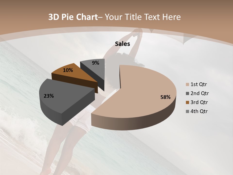 Gloomy Beach Dull PowerPoint Template