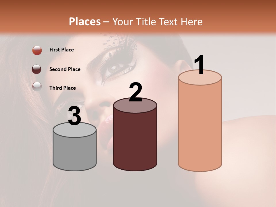 Face Closeup Pretty PowerPoint Template