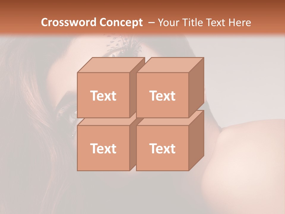 Face Closeup Pretty PowerPoint Template