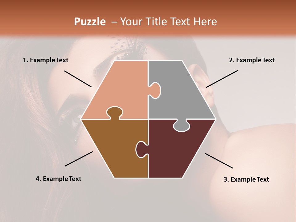 Face Closeup Pretty PowerPoint Template