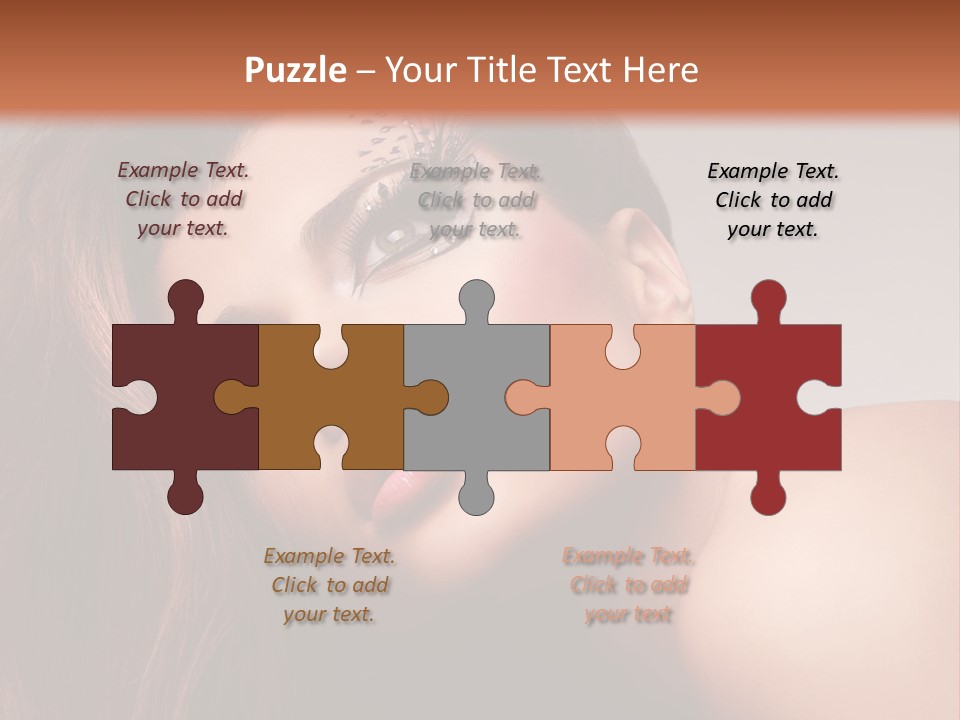 Face Closeup Pretty PowerPoint Template