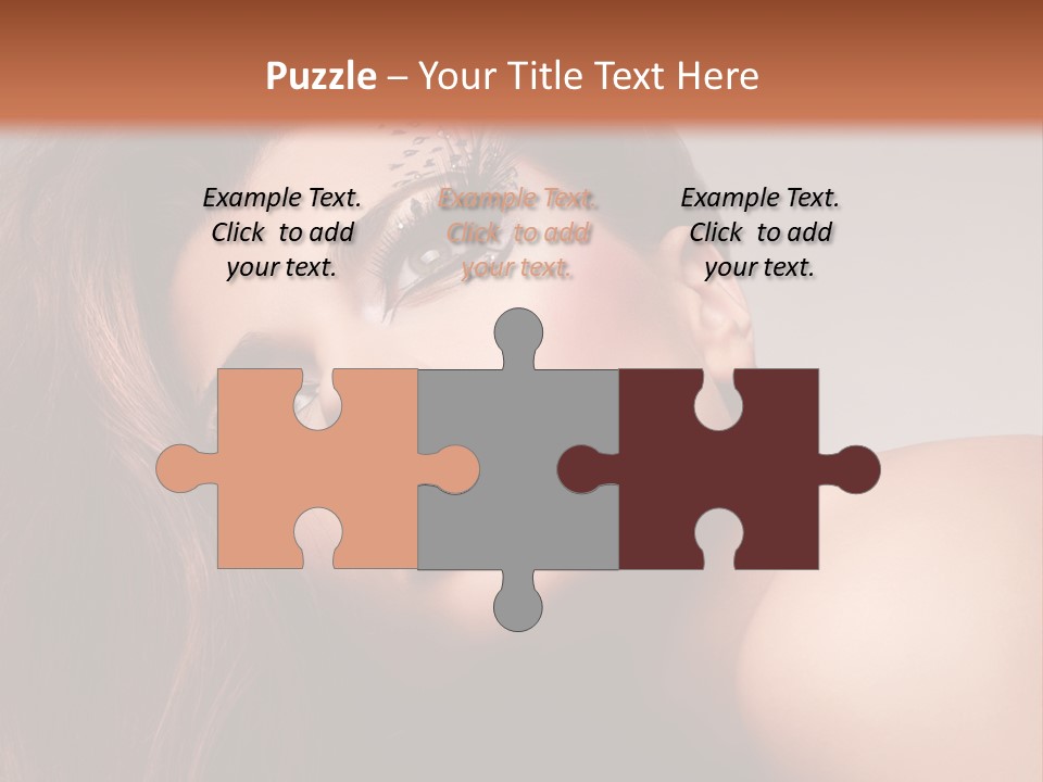 Face Closeup Pretty PowerPoint Template