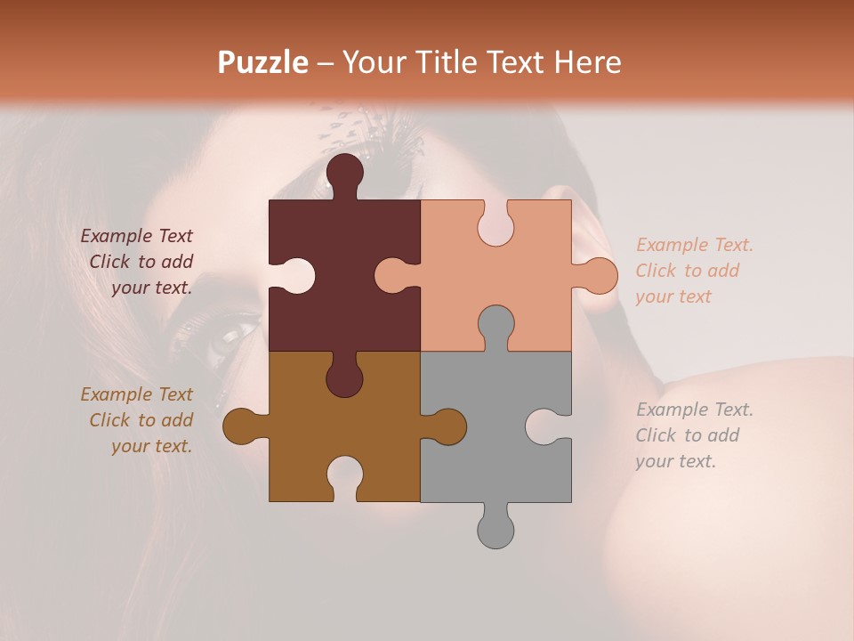 Face Closeup Pretty PowerPoint Template