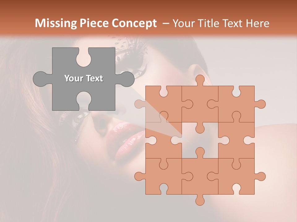 Face Closeup Pretty PowerPoint Template