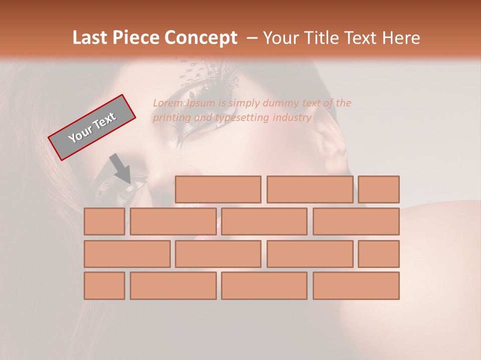 Face Closeup Pretty PowerPoint Template