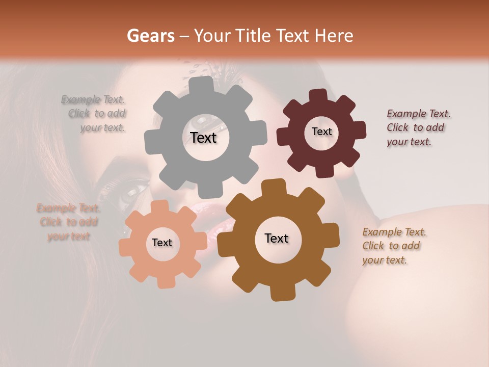 Face Closeup Pretty PowerPoint Template