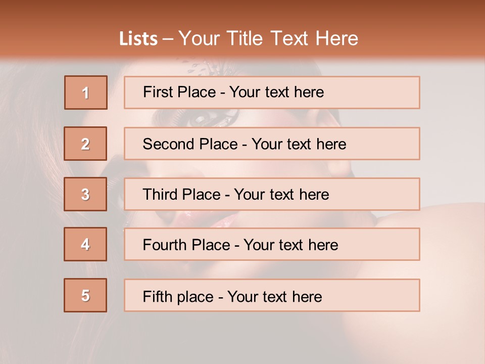 Face Closeup Pretty PowerPoint Template