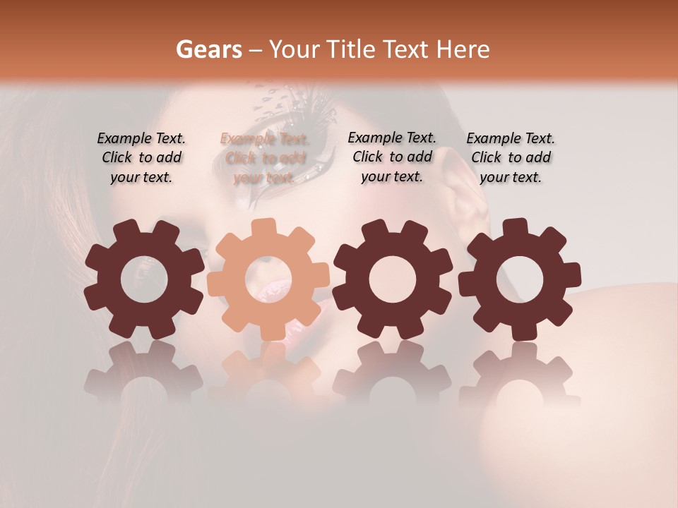 Face Closeup Pretty PowerPoint Template