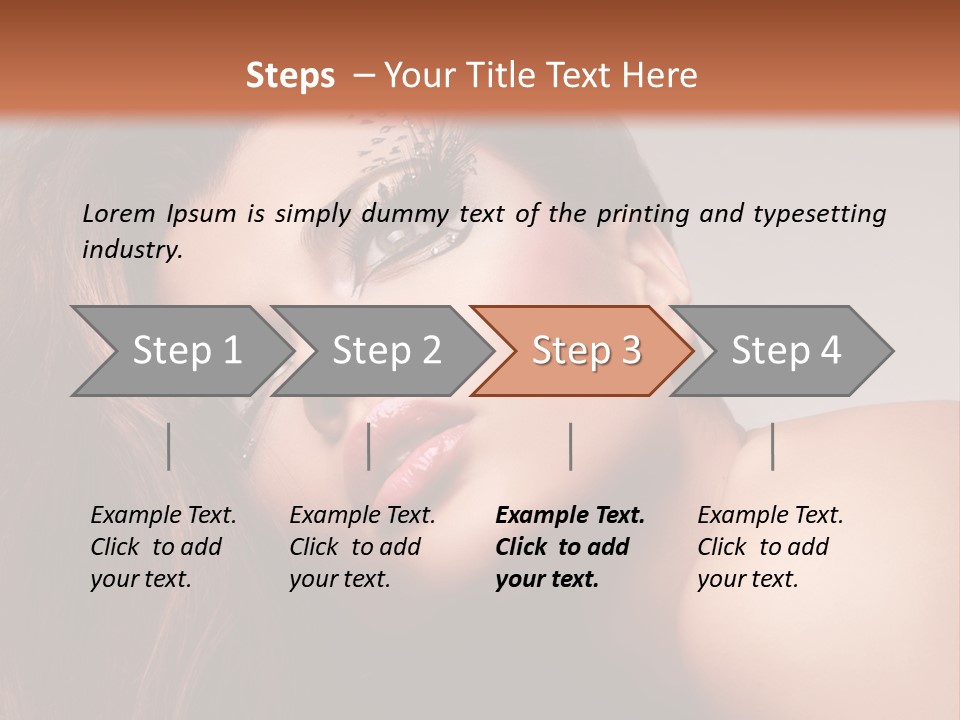 Face Closeup Pretty PowerPoint Template