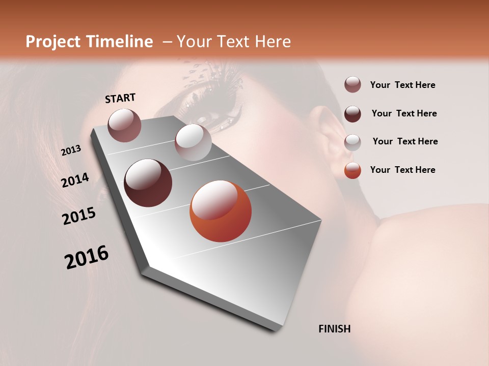 Face Closeup Pretty PowerPoint Template