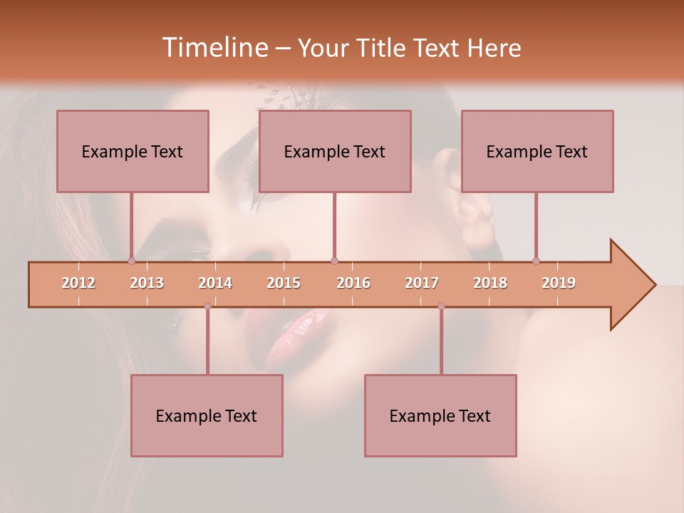 Face Closeup Pretty PowerPoint Template