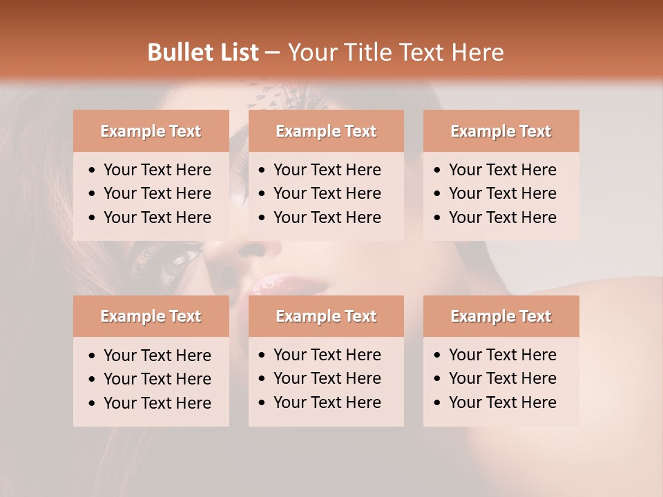 Face Closeup Pretty PowerPoint Template