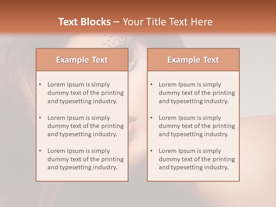 Face Closeup Pretty PowerPoint Template