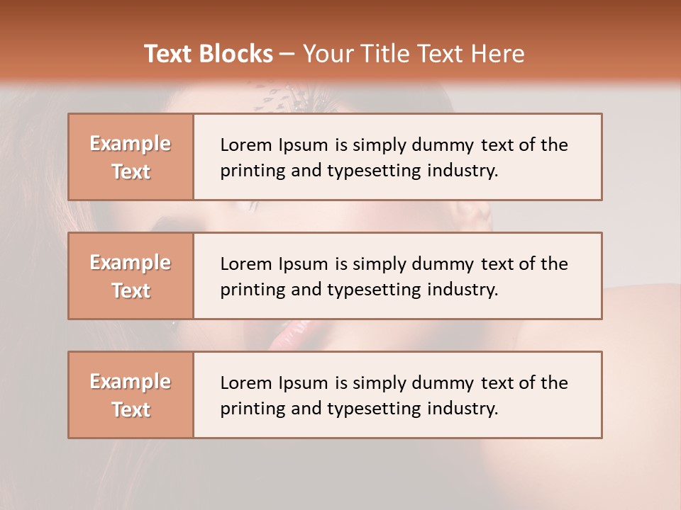 Face Closeup Pretty PowerPoint Template