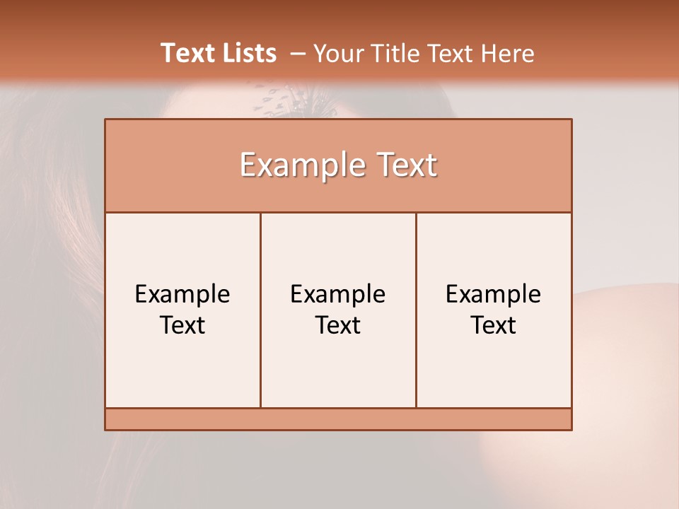 Face Closeup Pretty PowerPoint Template