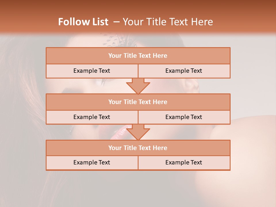 Face Closeup Pretty PowerPoint Template